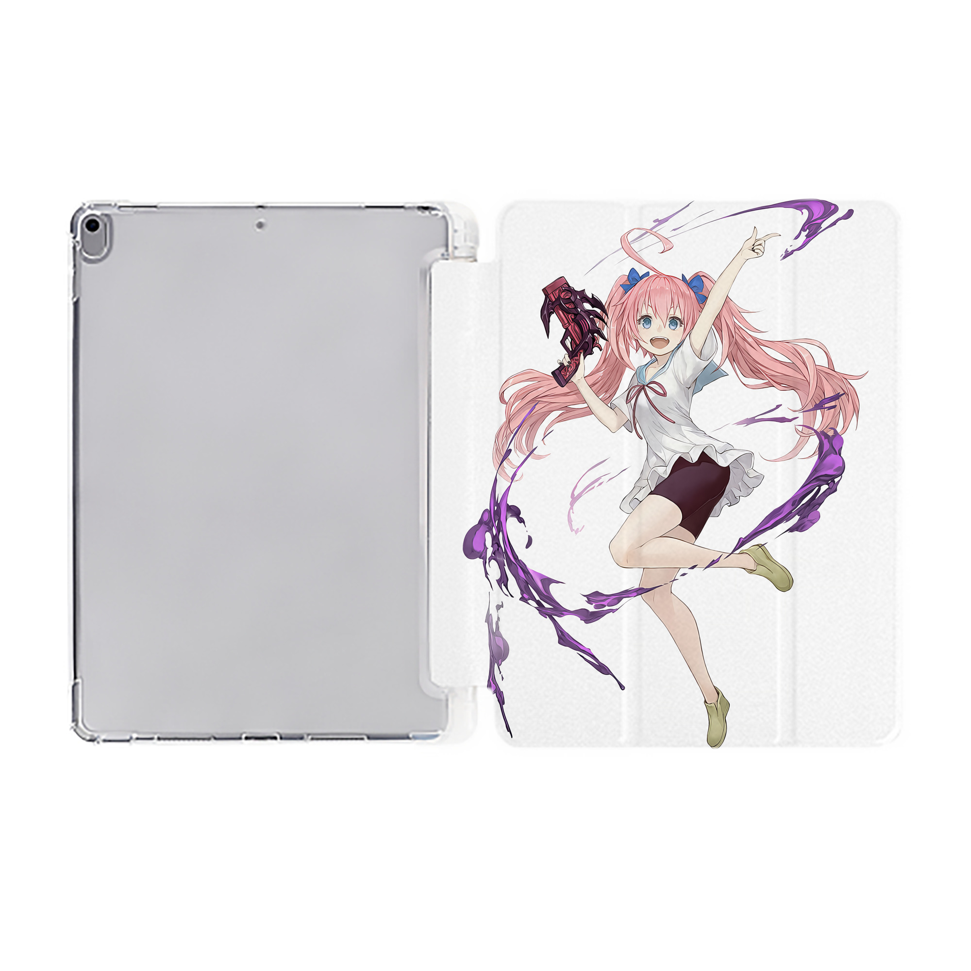 （画像用） 転スラ Regarding Reincarnated to Slime IPad ケース ペン収納付き 三つ折りスタンド PUレザー×シリコン 対応機種9.5/10.5/10.9インチ